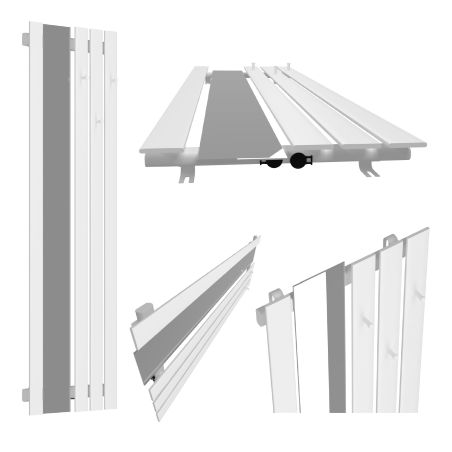Dekoracyjny grzejnik Bello SLIM Hook Mirror z lustrem