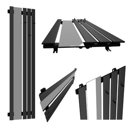 Dekoracyjny grzejnik Bello SLIM Hook Mirror z lustrem