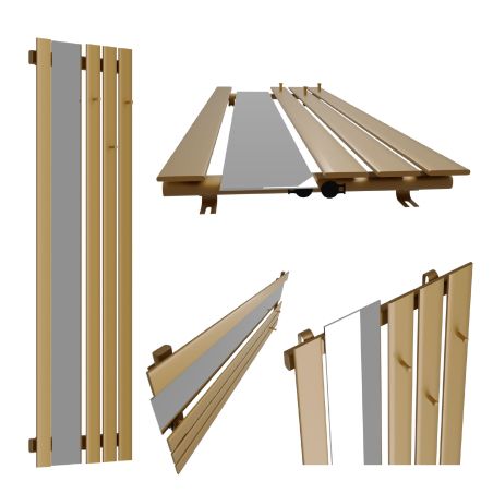 Dekoracyjny grzejnik Bello SLIM Hook Mirror z lustrem