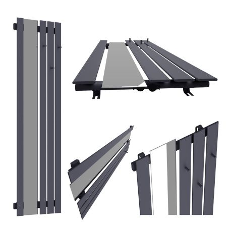 Dekoracyjny grzejnik Bello SLIM Hook Mirror z lustrem