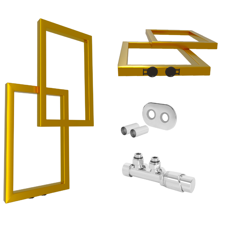 Zestaw Grzejnik Mantra + zawór+ rozeta